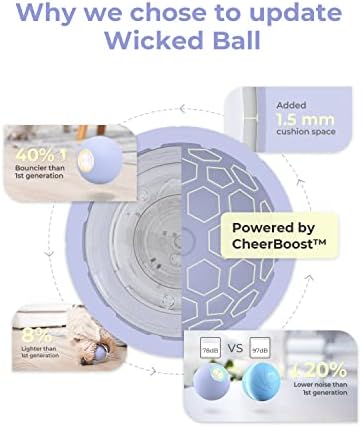 Weerble ја надгради паметната интерактивна играчка за кучиња, злобната топка PE, автоматско движење на топката за трескање со LED светла, активна