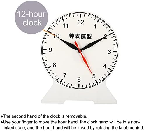 ПАТИКИЛ 12 х 10 Наставен Часовник, Научете Учење На Часовникот Кажете Време Аналоген Часовник Демонстрација Часовник 12 Час 2 Покажувачи