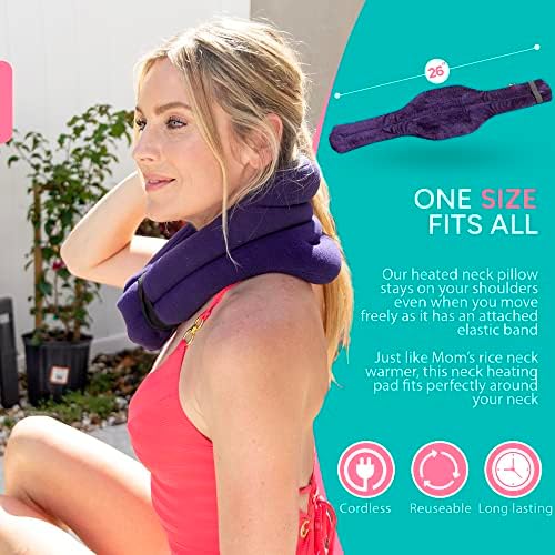 SunnyBay микробранова подлога за греење, микробранова загреан врат и рамо со широка покриеност на вратот, влажна ароматерапија без раце, топла