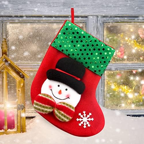 Чорапи со бонбони Мала Божиќна торба за Божиќни торбички чорапи Декорација за подароци за занаети за занаети и украс