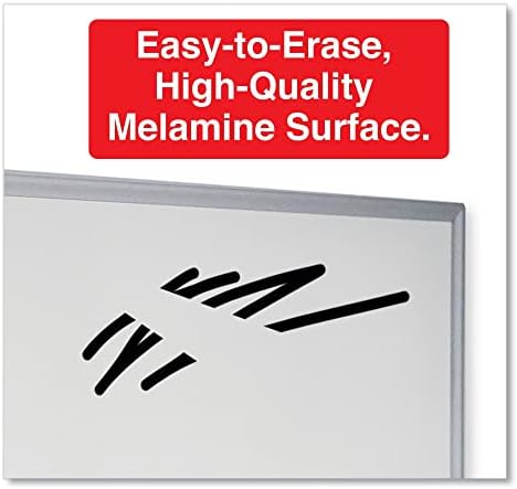 Универзална табла за маркери за суво бришење, меламин, 72 x 48, сребрена рамка за алуминиум
