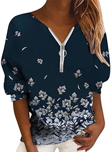 Врвни маички тренд мода за жени долги ракави патент на отворено плус големина Божиќни кошули за жени 3x