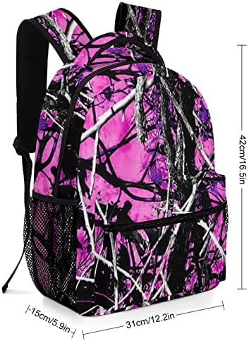 Каллива Девојка Камо Розова Класичен Основен Ранец За Патување Секојдневни Дневни Пакувања Торба За Рамо За Шопинг Во Училишна Работа