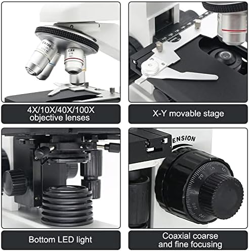 Микроскоп Додатоци ПРЕДВОДЕНИ Тринокуларен Биолошки Микроскоп, 1600x Монокуларен Бинокуларен Микроскоп Лабораториски Потрошен