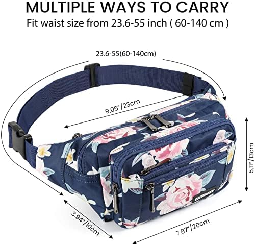 CXWMZY FANNY PACKS FOR WOMENS & MEN MAIST пакет торба со колк со колк со мулти-џебови со голем капацитет водоотпорна торба за секојдневно ѓубре