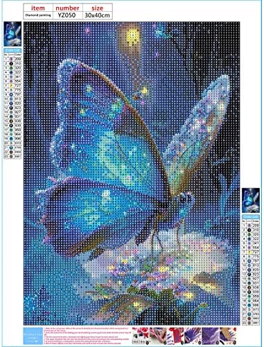 ДЕПЕРО Пеперутка Дијамантски комплети за сликање за возрасни, 5D Dreamland Diamond Art Kits за деца почетници, тркалезна целосна вежба за животни
