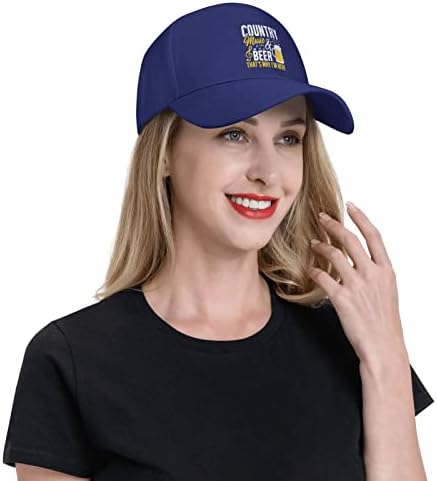 Кантри музика пиво, затоа сум тука женски капа на женски капа каскет бејзбол капа мода прилагодлива сончева камионџија капи Црно