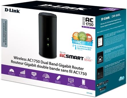 D-Link Wireless AC SmartBeam 1750 Mbps Home Cloud App Diual-Band Gigabit Router