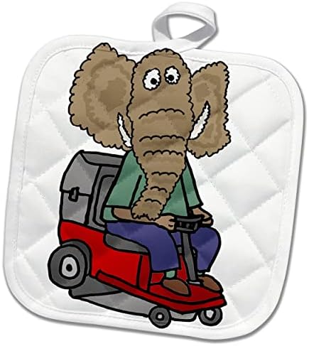 3drose Смешен симпатичен слон на возење трева за косилка за косење на цртани филмови - подножје
