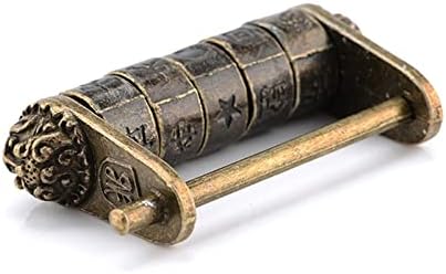 Лигу -цинк легура кинески стил гроздобер антички бронзена комбинација лозинка заклучување на накит кутија со таблички ретро -клучен