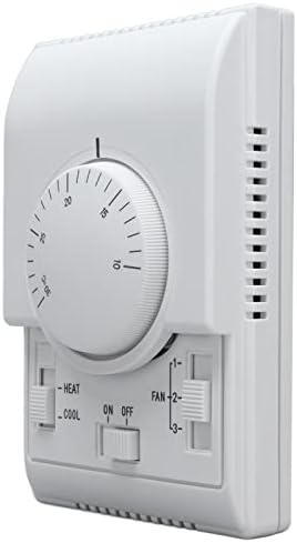 Кондиционер за прекинувач на термостат, 110‑220V Бело централно централно климатизација за греење и ладење Дигитален термостат со