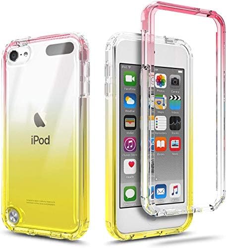 Кутија е-беган за iPod touch 7, ipod touch 5/6, заштитен капа на браник со целосен тело со вграден заштитник на екранот, издржлив случај