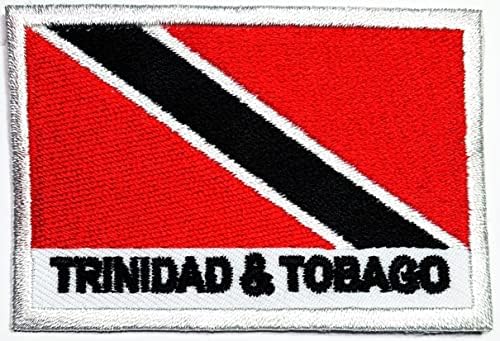 Тринидад И Тобаго Знаме Во собата. Закрпи Воена Армија Национална Земја Тринидад И Тобаго Знаме Извезени Железо На Апликација Лепенка