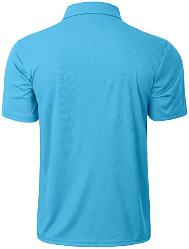 Wancafoke polo кошула за мажи со кратки ракави голф кошули за влага за губење на кошули за мажи со мавта со маж