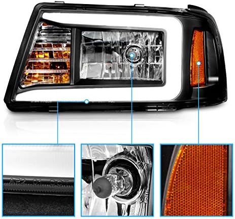Америлит за 2001-2011 година Форд Ранџер ЛЕР, халоген, пикап за пикап за замена на цевки со сет на агол - страна на патникот и возачот, склопот на светло на возилото, црно