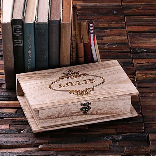 Teals Prairie & Co. Персонализирана дрвена книга за чување голема кутија голема