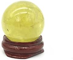 ERTIUJG HUSONG312 1PC природен лимон жолт кварц кристален сфера топка полиран заздравување на агтрински кристални топки декор