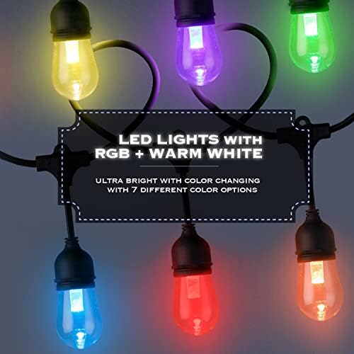 Landia Home 48 'Надворешен паметен RGBW LED стринг светло