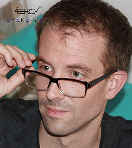 Eyekepper Заштедете 10% на комплетни 5 пакувања класични очила за читање за мажи и 5 пакувања за гроздобер рамка за црна тортоза +2,50