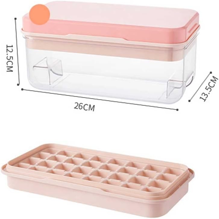 WYFDP Press Type Ice Cube Maker Silicone Ice Smode правејќи креативно складирање кутија за капаци за капаци, лента за кујнски квадратни кубни