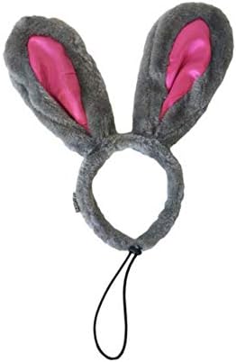 Мидли Велигденски зајаче сиви и розови зајаци уши за големи кучиња лента за глава со опашка