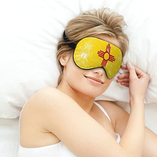 Ново Мексико државно знаме за спиење маска за мек очен маска за очи, ефективно засенчување на засенчување со еластична лента за прилагодување
