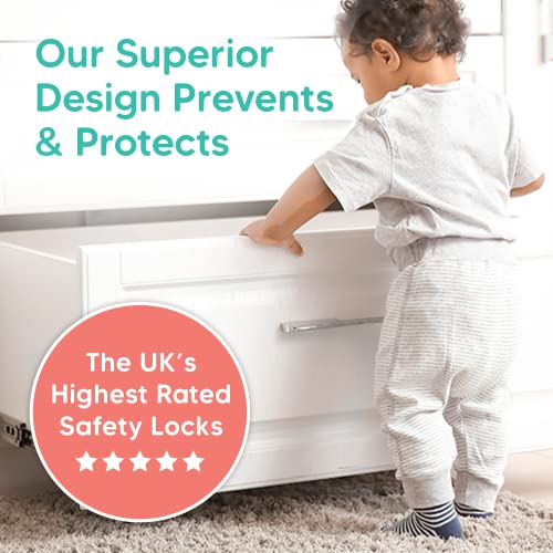Заменски резервни копчиња за брави за безбедност на дете и бебе за бебиња. Дополнителна вредност близнак пакет, најновиот моќен дизајн за