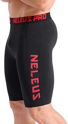 Нелеус машки 3 пакувања што работат со компресија шорцеви со џебови