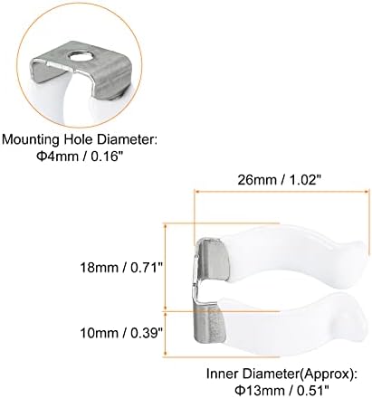 Меканикс 13мм T6 U клипови држач за држач за држач за LED сијалица за монтирање на држачот за држачи од не'рѓосувачки челик