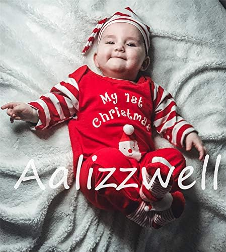 Aalizzwell новороденче девојчиња девојчиња Прва Божиќна облека Божиќ Ромпер Елф Дедо Мраз