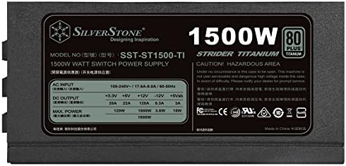 Silverstone Strider ST1500-ТИ, 80 Плус Титаниум 1500w Целосно Модуларен Atx/PS2 Напојување, SST-ST1500-ТИ