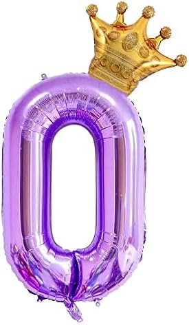 40 инчи Виолетова Број 4 Круна Балони Во собата, Роденден Балони За Жени и Девојки, Свадба Годишнината Прослава Декоративни Балони.