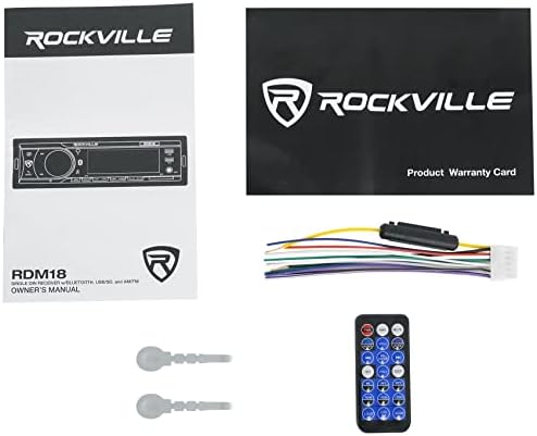 Rockville RDM18 Во-Цртичка Автомобил Дигитални Медиуми Bluetooth AM/FM/MP3 USB/SD Приемник