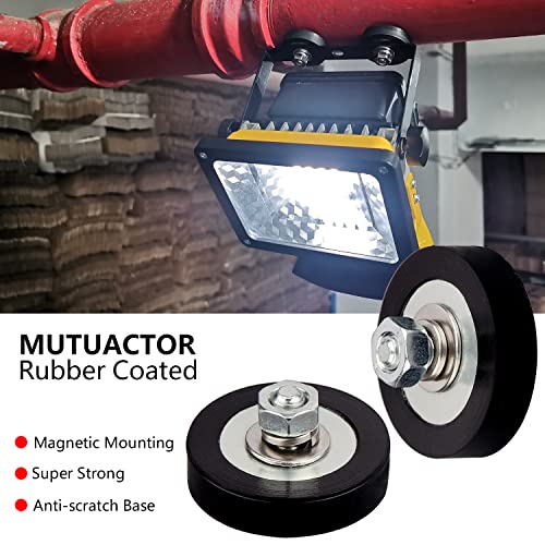 Mutuactor 4packs гума обложена неодимиум магнетис со куки за магнет со гаража 2 пакети за метален кабинет, штипки, гаража, работна