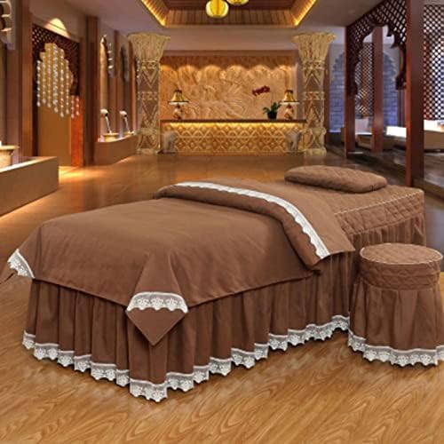 Zcraft Premium Solid Color Massage Massion Sleats, маса здолниште со маса природна масажа салон за кревети за кревети за кревети, боја: