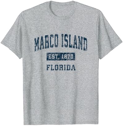 Остров Марко Флорида ФЛ Гроздобер спортски дизајн маица за прием на морнарица