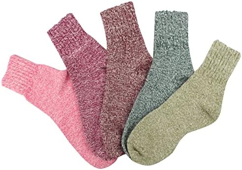 Yeepsys женски гроздобер зимски меко топло густо ладно плетено волна чорапи, разнобојни, бесплатна големина