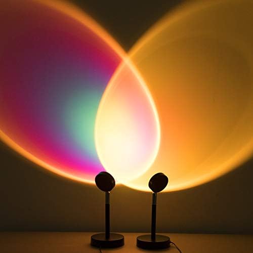 Светилка за проекција на зајдисонце на IoVect, ротација од 180 степени USB полнење на зајдисонце Светло светло, зајдисонце