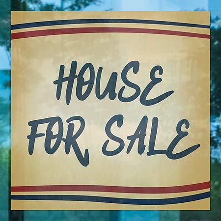 CGSignLab | Куќа за продажба -Несталгија ленти Врвот на прозорецот | 24 x24