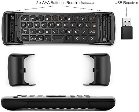 Minix Neo A3, QWERTY тастатура за далечински управувач со андроид и шест-оски со говорен влез, црна