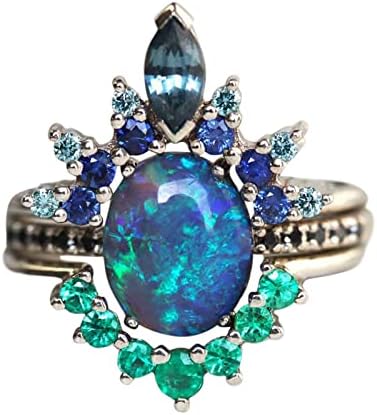 Женски прстени модни гроздобер скапоцен камен венчални прстени за жени кубни цирконија ангажман прстени накит подароци ветуваат