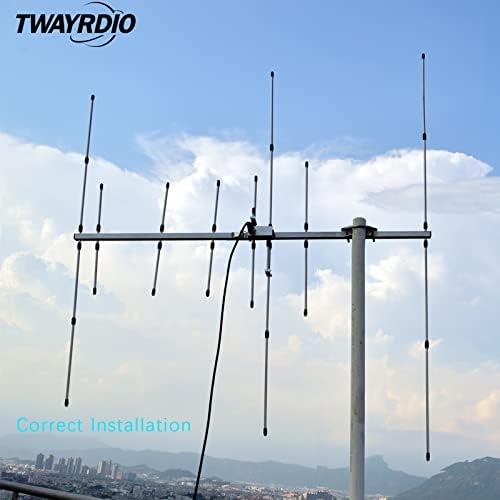 Двоен опсег Twayrdio Yagi антена 2м 70см висока добивка на отворено преклопна антена со заградување за заградување за VHF UHF GMRS HAM