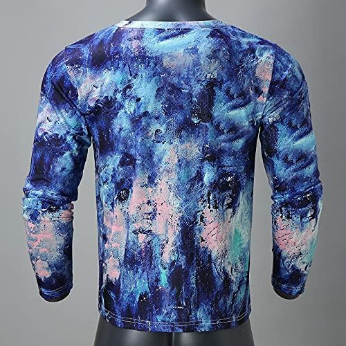 Графички кошули за мажи симпатична екипатка за џемпери есенска есен зимски пуловер маица тенок вклопувачки врвови 3Д подарок за кошула