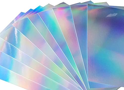 LONGSHINE-US 10 листови 8 x 12 меки допир ласерски метални мешани бои фолија огледало картичка премиум картичка пенливи разновидни