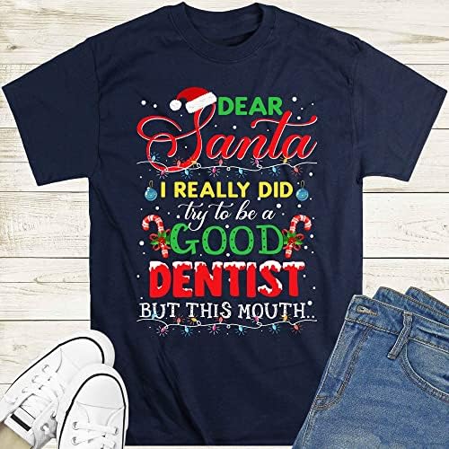 Moobla Почитувана Дента Дента -стоматолог Божиќна кошула, стоматолошки кошули, божиќна стоматолошка кошула, стоматолошка Божиќ, за стоматолог