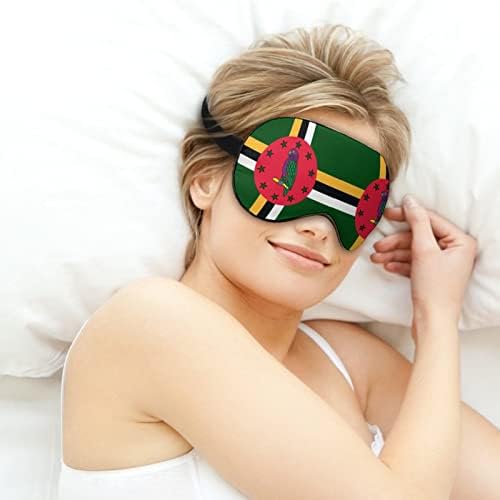 Доминика знаме Смешно спиење маска за очи меко слепило око со прилагодлива лента ноќна очила за мажи за жени
