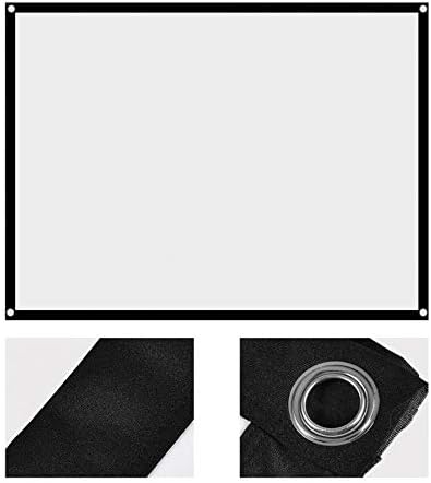Проекција на Лируксн 60-100 инчи преносен преклопен преклопен бел проектор за проектор за проекција на завесата 4: 3
