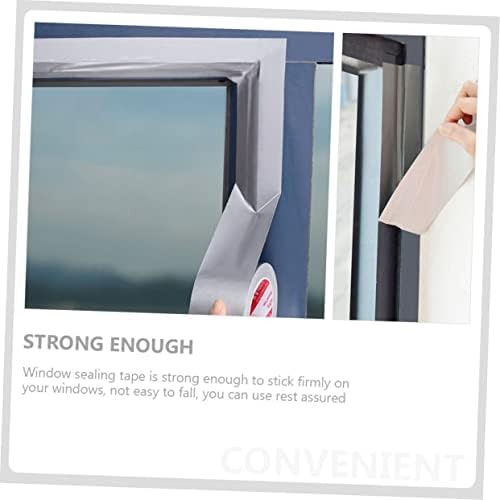 Beavorty Windproof Tape домаќинството прозорци метална лента лента со лента 2 парчиња ветровифни прозорец јаз на вратите лента тешка лента само-лекава