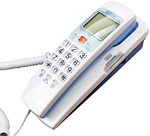 WODMB Телефонски кабел Телефон-Мини Десктоп Фиксни телефонски фиксен телефонски wallид за монтирање, канцеларија, хотелска боја ，