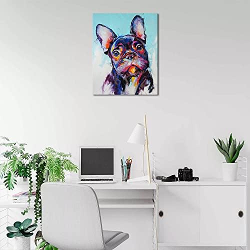 Сликање на масло со рака француски булдоги DIY боја по броеви Портрет за кучиња сликарство на платно за возрасни почетници деца